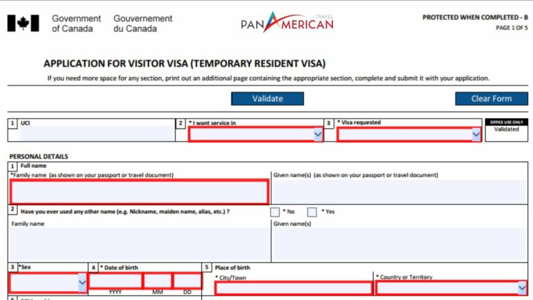 HƯỚNG DẪN CHI TIẾT CÁCH ĐIỀN TỜ KHAI XIN VISA CANADA (FORM IMM5257 ...