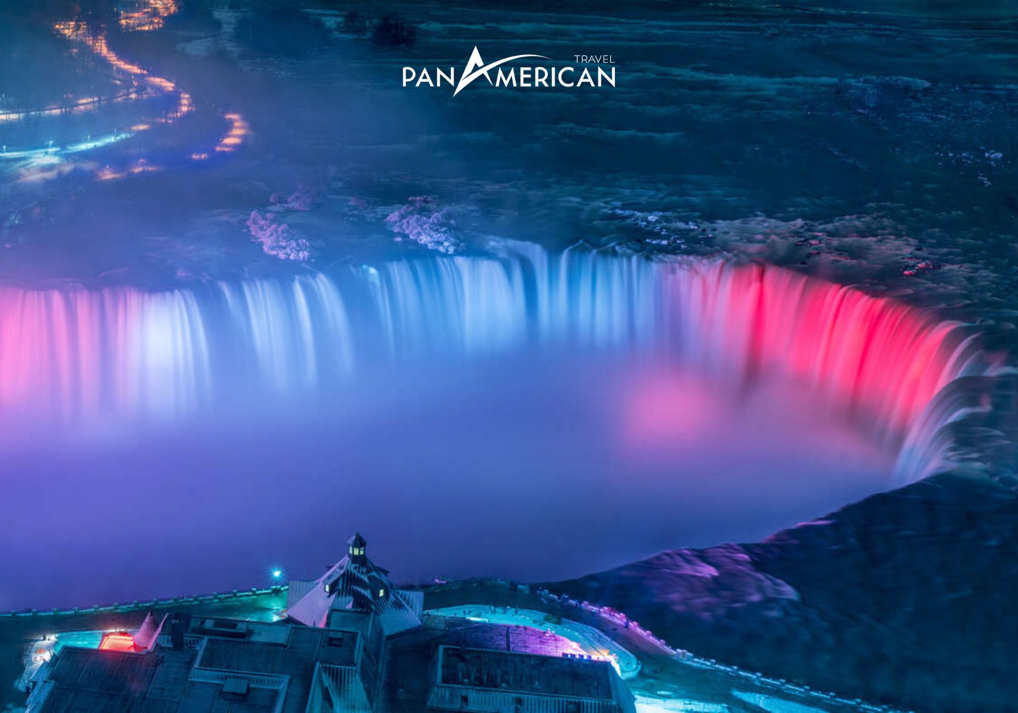Hình ảnh thác Niagara rực rỡ về đêm