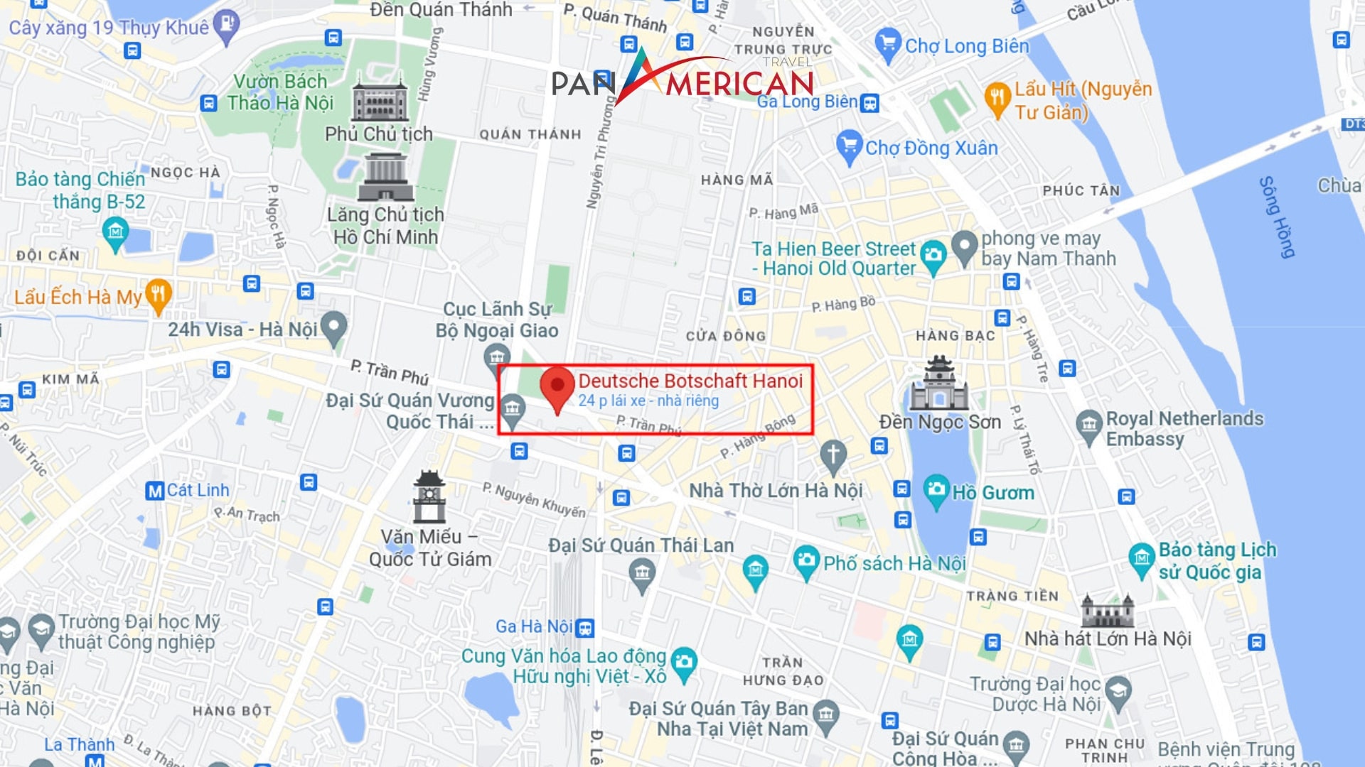 Địa chỉ của Đại sứ quán Đức tại Việt Nam trên bản đồ