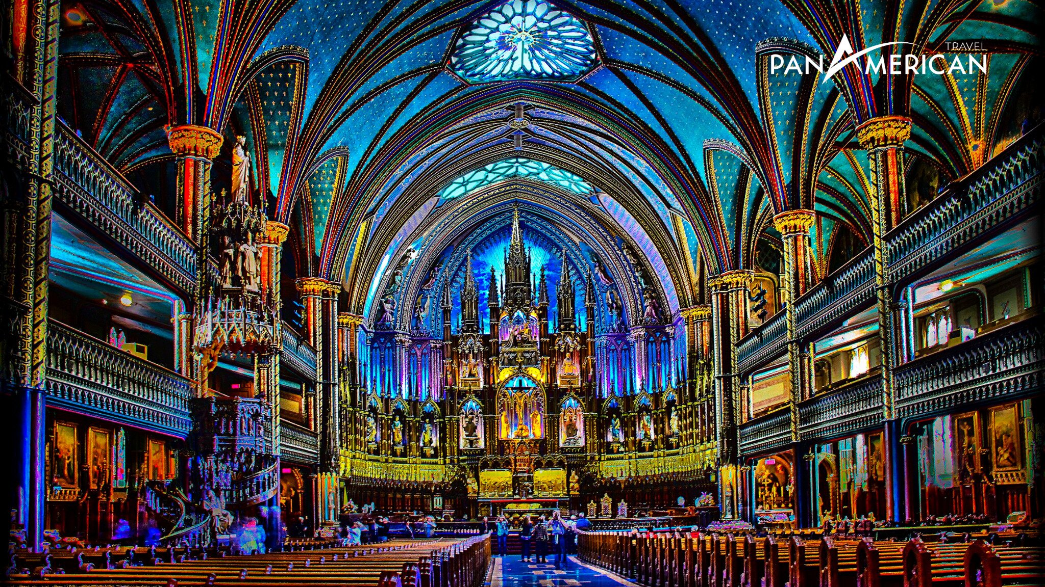 Kiến trúc Phục hưng của Nhà thờ Đức Bà Basilica Montreal