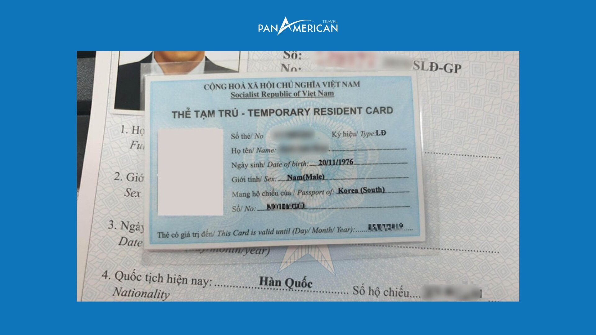Mẫu thẻ tạm trú cho người nước ngoài tại Việt Nam