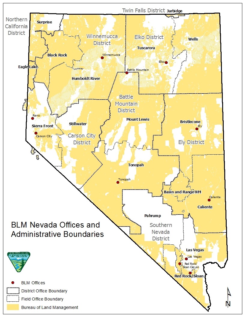 Bản đồ của bang Nevada