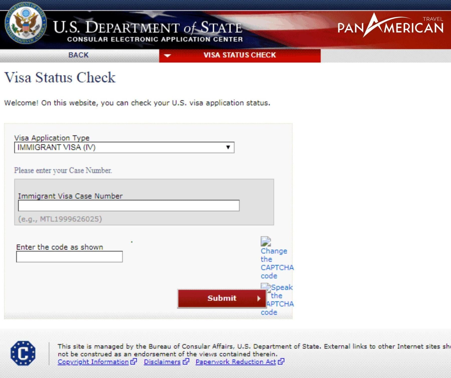 Trang website kiểm tra tình trạng visa Mỹ